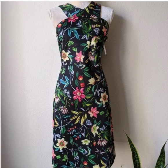 Sam Edelman Tropical Floral Dress Size 4 NWOT - Picture 5 of 9